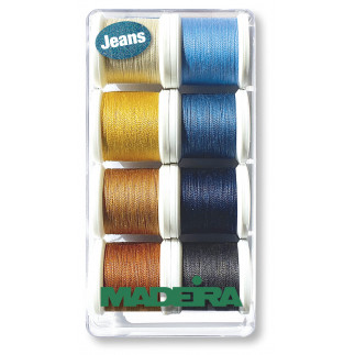 Assortiment fil à coudre Jeans Madeira Aerofil 120 | 8 x 100m