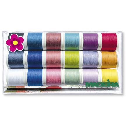 Assortiment fils à coudre Summer Madeira Aerofil 120 | 18 x 200m