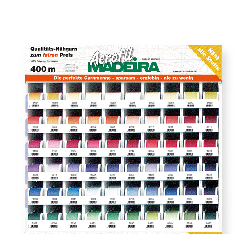 Présentoir Aerofil 400M DX - 60 couleurs - 300 bobines